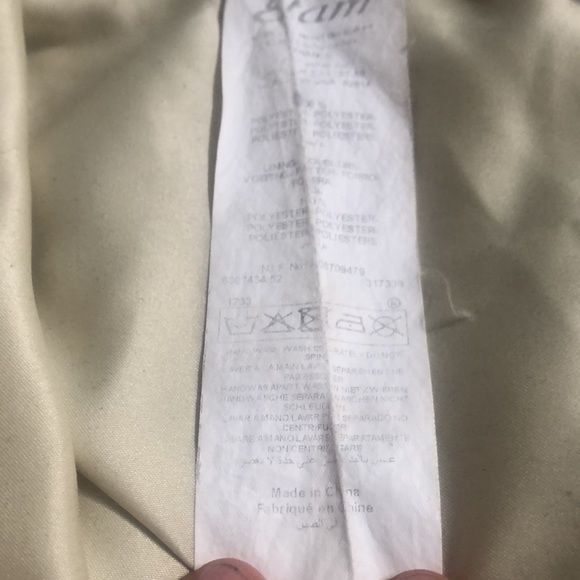 Etam size 12 pastel yellow knee length dress, gauzy w satin details and lining - Picture 9 of 10